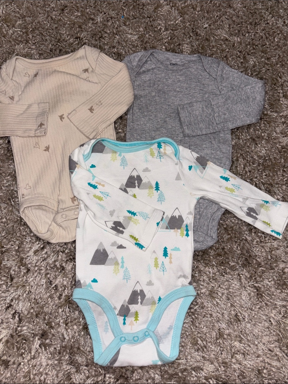 Long Sleeve Onesies Bundle 0-3 Months